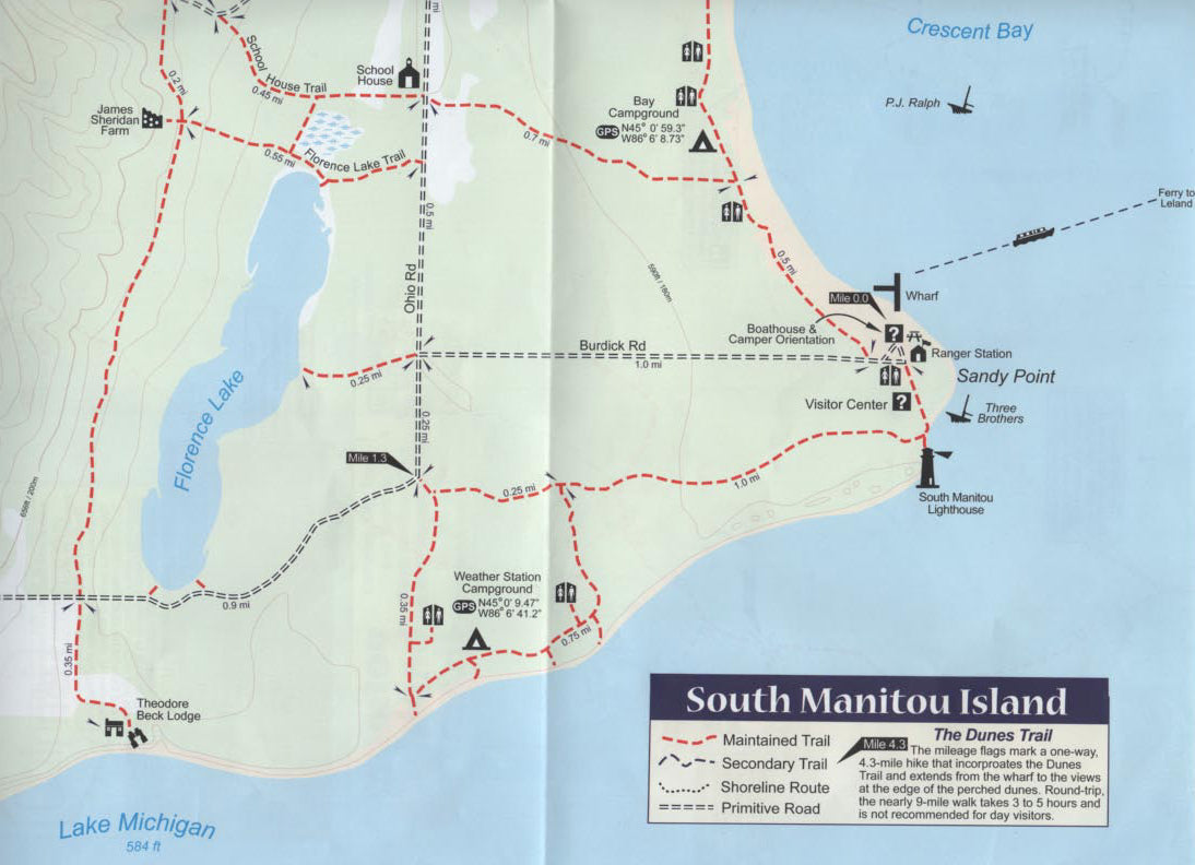 Manitou Islands Trail Map